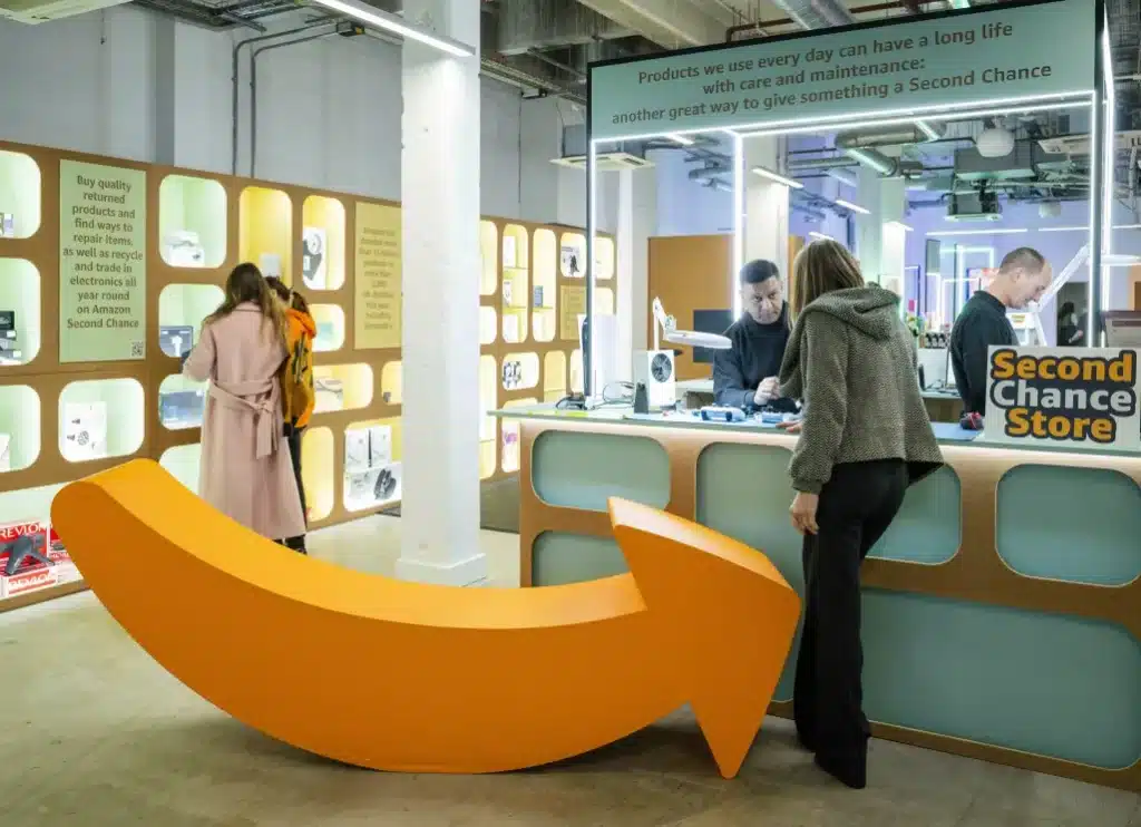 Inside Amazon's Second Chance Store at the Brunswick centre. Picture Credit https://www.aboutamazon.co.uk/news/retail/amazon-second-chance-store-london